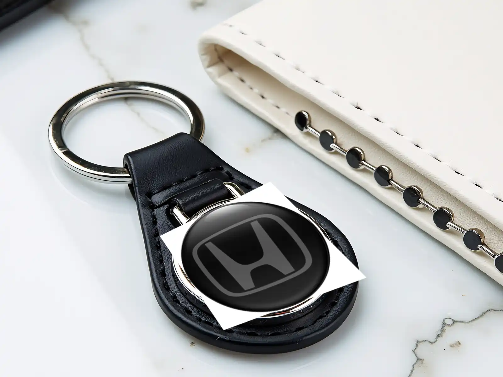 Honda Porte-clé Cuir Style Solide Édition Limitée